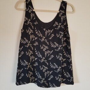 Black & Beige dressy tank top sz L